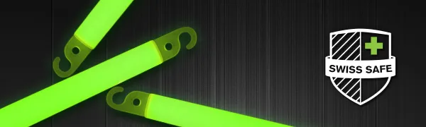 Swiss Safe Premium 6" Glow Sticks - Extra Bright, 12+ Hour Duration, Emergency Ready - Glow Sticks