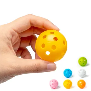 THIODOON Practice Golf Balls Limited Flight Golf Balls 40mm Hollow Plastic Golf Training Balls Colored Airflow Golf Balls for Swing Practice Driving Range Home Use Indoor 12 Pack White,12 pcs - practice golf balls