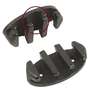 Thorn Black Nylon Kayak Zig Zag Anchor Cleat with Pad Eye Pack of 2 - zig zag cleat