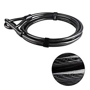 Titanker Bike Cable Lock, Thick Heavy Duty Security Vinyl Coated Flexible Steel Cable with Loop End (4FT(12mm)) - bike cable lock