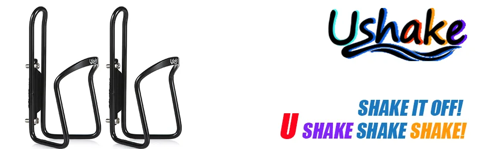 USHAKE Water Bottle Cages, Basic MTB Bike Bicycle Alloy Aluminum Lightweight Water Bottle Holder Cages Brackets(2 Pack- Drilled Holes Required) Black - product information 19
