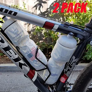 USHAKE Water Bottle Cages, Basic MTB Bike Bicycle Alloy Aluminum Lightweight Water Bottle Holder Cages Brackets(2 Pack- Drilled Holes Required) Black - product information 20