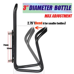USHAKE Water Bottle Cages, Basic MTB Bike Bicycle Alloy Aluminum Lightweight Water Bottle Holder Cages Brackets(2 Pack- Drilled Holes Required) Black - product information 24