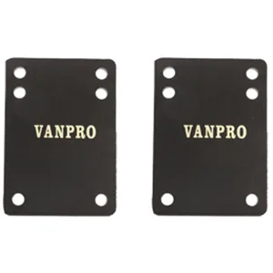 vanpro Trucks pad 1/8 Rubber Skateboard Risers for Preventing Wheelbite and Absorbing Impact Shock, Reduces Vibrations to Extend Hardware Life(Snow Black) Thick 4MM with screws - 1002