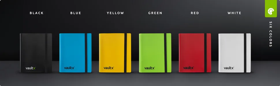 Vault X Binder - 4 Pocket Trading Card Album Folder - 160 Side Loading Pocket Binder for TCG (White) - Vault X Strap Binders are available in 6 unique colors