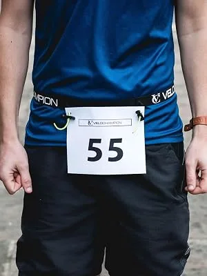 VeloChampion Running, Triathlon, Marathon Number Belt. No pins Needed. - Stretch Fit & Comfortable. No Pins Needed Run Belt - product information 2