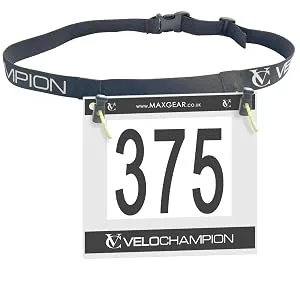VeloChampion Running, Triathlon, Marathon Number Belt. No pins Needed. - Stretch Fit & Comfortable. No Pins Needed Run Belt - product information 4