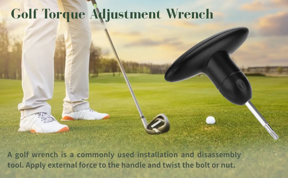 VGEBY Golf Wrench Golf Torque Wrench Tool, Stainless Steel Golf Adjustment Torque Wrench Tool for Golf Club Driver Shaft Adapter - Golf Torque Adjustment Wrench