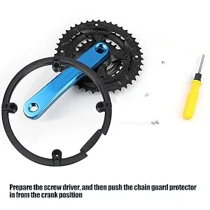 VGEBY1 Bicycle Sprocket Crank, Black Chain Guard Plastic Sprocket Crankset Chain Guard for Mountain Bike Bicycle - Bicycle Chain Wheel Crankset Support Protection Cover