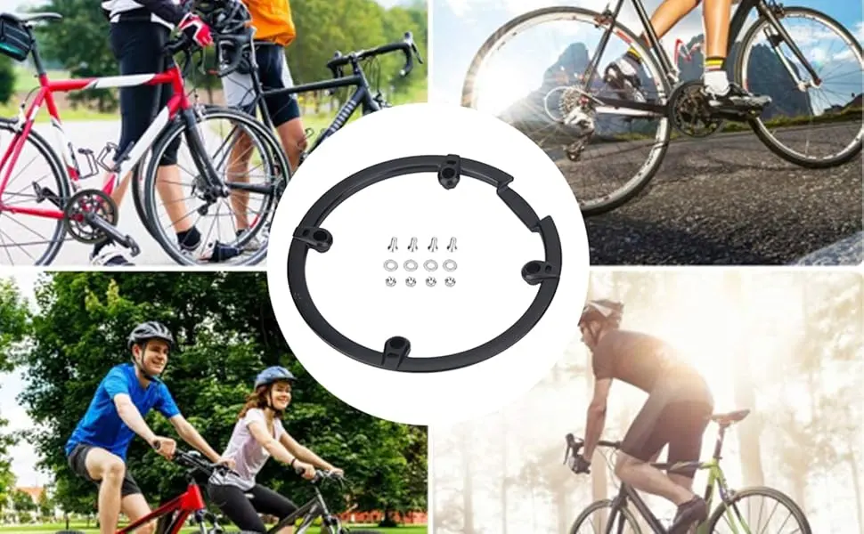 VGEBY1 Bicycle Sprocket Crank, Black Chain Guard Plastic Sprocket Crankset Chain Guard for Mountain Bike Bicycle - Sprockets Crankset Protective Cover