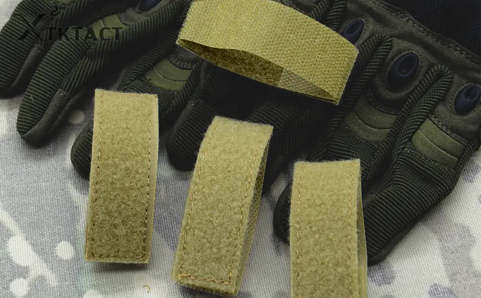 X2TKTACT Molle Strips for Attaching Tactical ID Patches - for 3-inch high Patches, Patches Display Tactical Molle Strips for Badges- 4-Count (Black) - MOLLE strips for patches 1