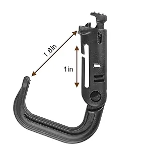 XTACER Tactical Multipurpose Small D-Ring Locking Hanging Hook Tactical Link Snap Keychain Button Release for Molle Webbing (Set of 10) Black - product information 6
