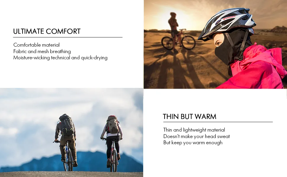 Your Choice Balaclava Face Mask for Summer Hot Weather Cycling Motorcycle Black - face mask