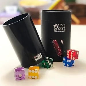 Dice Stacking Cup Only - Professional Straight Cups Black - Accessories - Magic Tricks - Dice Stacking