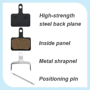 Zonon 4 Pairs Bicycle Disc Brake Pads and Spring Competible with Trp Tektro Shimano Deore Resin - product information 2