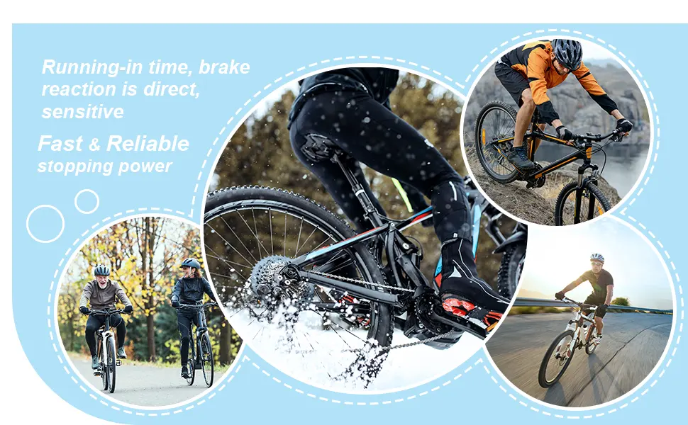 Zonon 4 Pairs Bicycle Disc Brake Pads and Spring Competible with Trp Tektro Shimano Deore Resin - product information 6
