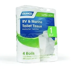 Camco 40276 Toilet Tissue, 1 pack of 4 rolls , White - product information 2