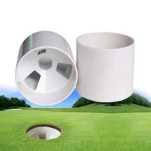 ZLY 2PCS Golf Hole Cup,ABS Ivory White Plastic Golf Cups,Dimension 4" Depth, Diameter 4 1/4 inches,Fits PGAL|PGA|USGA Regulations,for Backyard Golf Practice - golf cup
