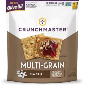 Crunchmaster Multi-Grain Crackers, Sea Salt, 4 Oz Sea Salt 4 Ounce (Pack of 1) - Crunchmaster Multi-Grain Sea Salt