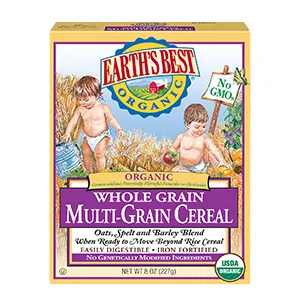Earth's Best Organic Infant Cereal, Whole Multi-Grain Cereal, 8 Oz - multi;grain