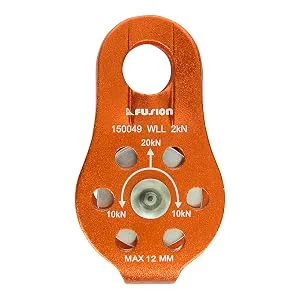 Fusion Climb Nuro Fixed Side Aluminum Pulley Orange 20KN (FP-8149-ORG) - 8149
