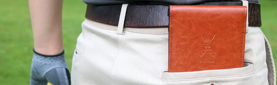 Handy Picks Leather Golf Scorecard Holder | Yardage Book Cover | Scorecard n Pencil Included Black - product information 8
