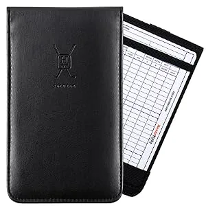 Handy Picks Leather Golf Scorecard Holder | Yardage Book Cover | Scorecard n Pencil Included Black - product information 9