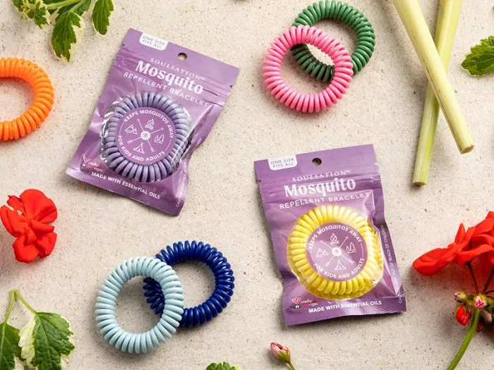 SoulSation Mosquito Repellent Bracelets, 15 Pack - DEET-Free, Individually Wrapped Bands - Soulsation Bracelets
