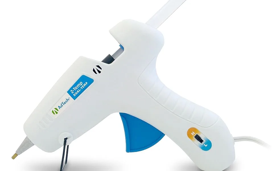 AdTech 0453 2-Temp Dual Temperature Hot Glue Gun Full Size, White - product information 2