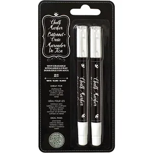 American Crafts 369907 Erasable White, 2 pack Chalk Marker - product information 1