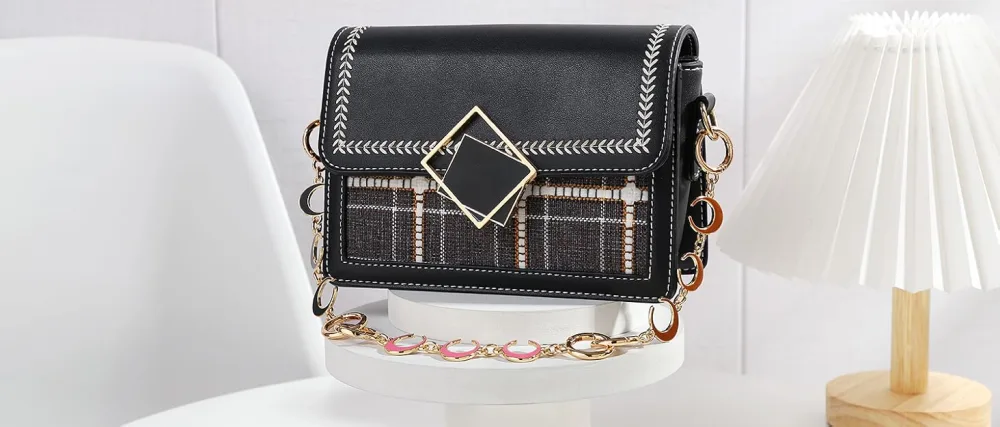 Anbys 2Pcs Bag Strap Extender Heart Shape Chain Strap Extender Replacement Accessory Bag Chain Straps Charms for Shoulder Cross-Body Purse Clutch Handbag Supplies(Black) - bag extender chain