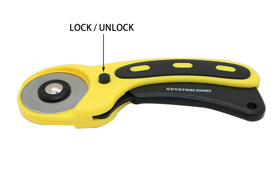AUTOTOOLHOME 45mm Wavy Rotary Cutter 10pc Pinking Circular Refill Blades Fabric Paper Cutters Cutting Knife Patchwork Leather Sewing Tool - 45mm rotary cutter