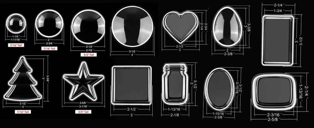 BAOFALI 20Pcs Rectangle Dimensional Shaker Sizes 3" x1-3/4 Diameter for Card Making Cards,Plastic Clear Puffy Shaker Covers Shaker Window Blister Paper Crafting Card Making Arts Projects Crafts - Adhesive Shaker Pouches