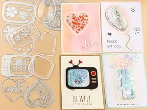 BAOFALI 20Pcs Rectangle Dimensional Shaker Sizes 3" x1-3/4 Diameter for Card Making Cards,Plastic Clear Puffy Shaker Covers Shaker Window Blister Paper Crafting Card Making Arts Projects Crafts - Adhesive Shaker Pouches for Shaker Card Bottle Easter egg Stars Christmas Trees TV