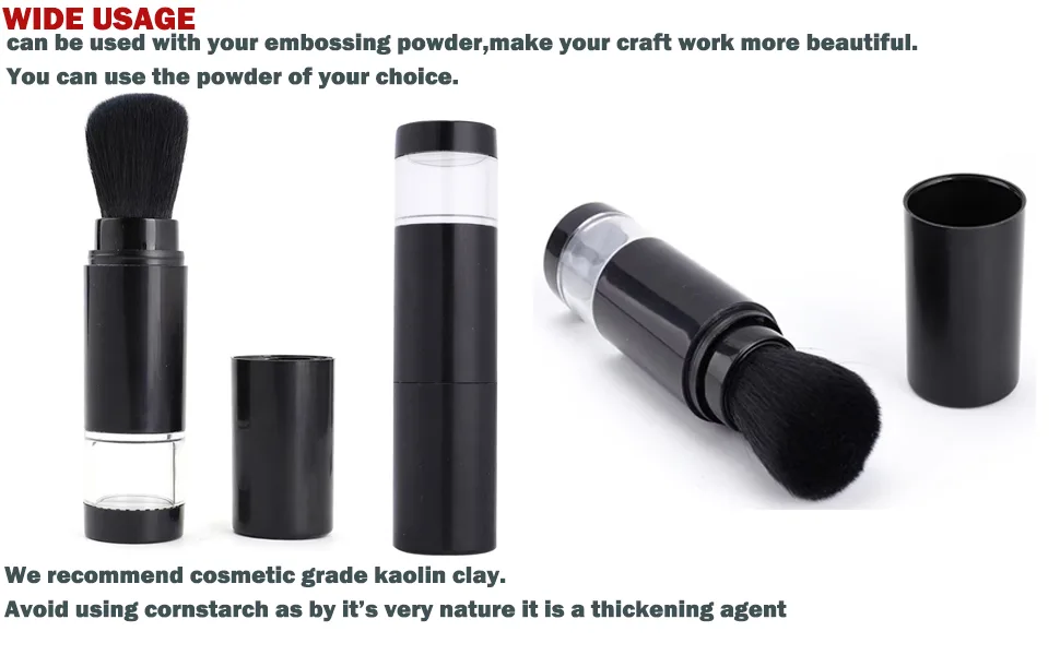 Embossing Powder Tool Mini Ink Paints Mixing Blending Tool Paint Applicatorapplicator for Paint Brush Decoration Glitter Powder ,DIY Scrapbooking Paper Cards MakingMaking Embossing Painting Rendering - Embossing Powder Brush Retractable Applicator Tool with Cap DIY Scrapbooking Paper Cards Making