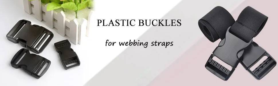 Beaulegan Plastic Buckles 1 Inch (Pack of 10) - Quick Side Release for Luggage Straps, Pet Collar, Backpack Repair, One Adjustable End, White White Single Adjust - 1"(10 Pcs) - Plastic Buckles