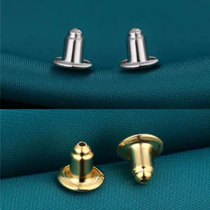 Catinee Locking Earring Backs For Studs,14k Plated White Gold Earrings Back For Studs Secure,Hypoallergenic Earring Backs Apply To Earring Backs For Droopy Ears(6pcs/3pair) White Gold 3 Paris - earring backs