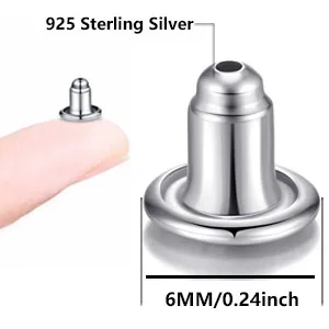 Catinee Locking Earring Backs For Studs,14k Plated White Gold Earrings Back For Studs Secure,Hypoallergenic Earring Backs Apply To Earring Backs For Droopy Ears(6pcs/3pair) White Gold 3 Paris - earring backs