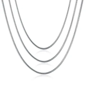 24pcs 18 Inch 925 Silver Plated 1.2mm DIY Snake Chain Charms Link Necklace with Lobster Clasps for Jewelry Making - product information 8