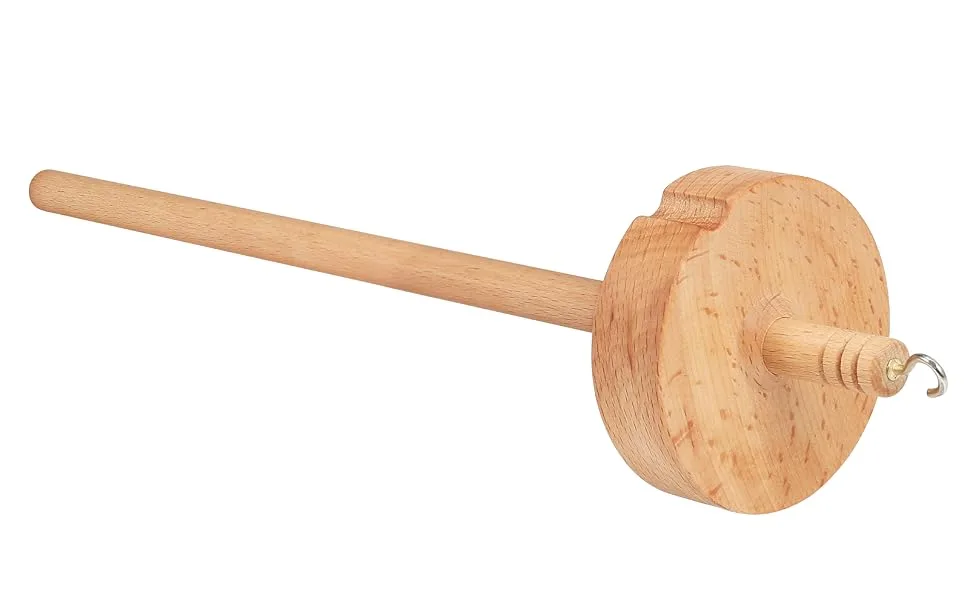Finetoknow Drop Spindle Top Whorl Yarn Spin Hand Carved Wooden Tool for Beginners - drop spindles for spinning wool