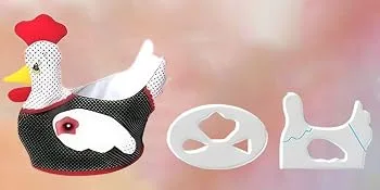 Cute Chicken Basket DIY Template Set, Chicken Shape Template Cutting Set,Acrylic 1 Pcs Quilting Template for Sewing Pattern Template Home Sewing Art Craft (M+Transparent) - product information 4