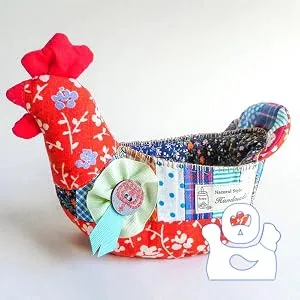 Cute Chicken Basket DIY Template Set, Chicken Shape Template Cutting Set,Acrylic 1 Pcs Quilting Template for Sewing Pattern Template Home Sewing Art Craft (M+Transparent) - product information 7