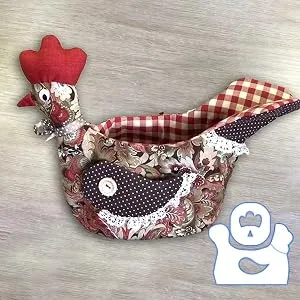 Cute Chicken Basket DIY Template Set, Chicken Shape Template Cutting Set,Acrylic 1 Pcs Quilting Template for Sewing Pattern Template Home Sewing Art Craft (M+Transparent) - product information 8