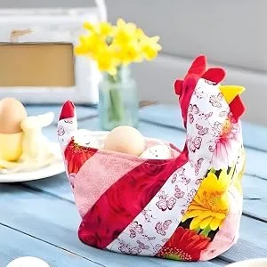Cute Chicken Basket DIY Template Set, Chicken Shape Template Cutting Set,Acrylic 1 Pcs Quilting Template for Sewing Pattern Template Home Sewing Art Craft (M+Transparent) - product information 9