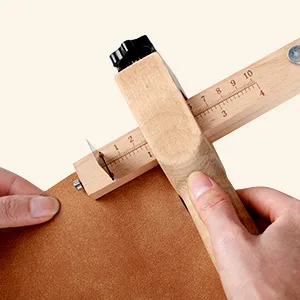 Jovitec Leather Craftool Strap Cutter, Strip and Strap Leather DIY Hand Cutting Tool Adjustable with Blades - product information 6