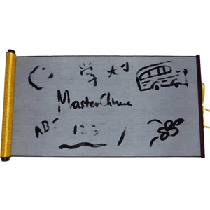 MasterChinese 14x28 Inches Large NO Grid Blank Water Writing Drawing Embroidered Cloth - with Instruction - Brown Frame - magic cloth draw writing with water cloth buddha board scribbled children
