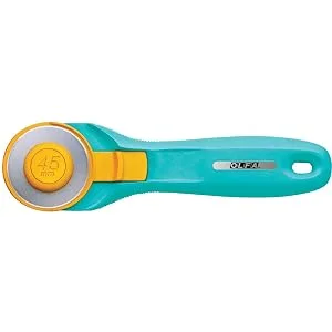 OLFA 45mm Quick-Change Rotary Cutter (RTY-2/C) - Rotary Fabric Cutter w/ Blade Cover for Crafts, Sewing, Quilting, Replacement Blade: OLFA RB45-1 (Aqua) - product information 6
