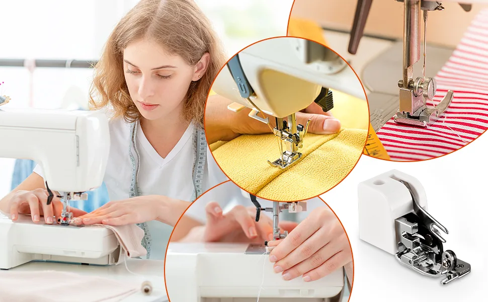 ONEVER Side Cutter Sewing Machine Presser Foot Feet Attachment Accessory for All Low Shank Singer Janome Brother, Overlock Machine Presser Foot Style 1 - machine a coudre