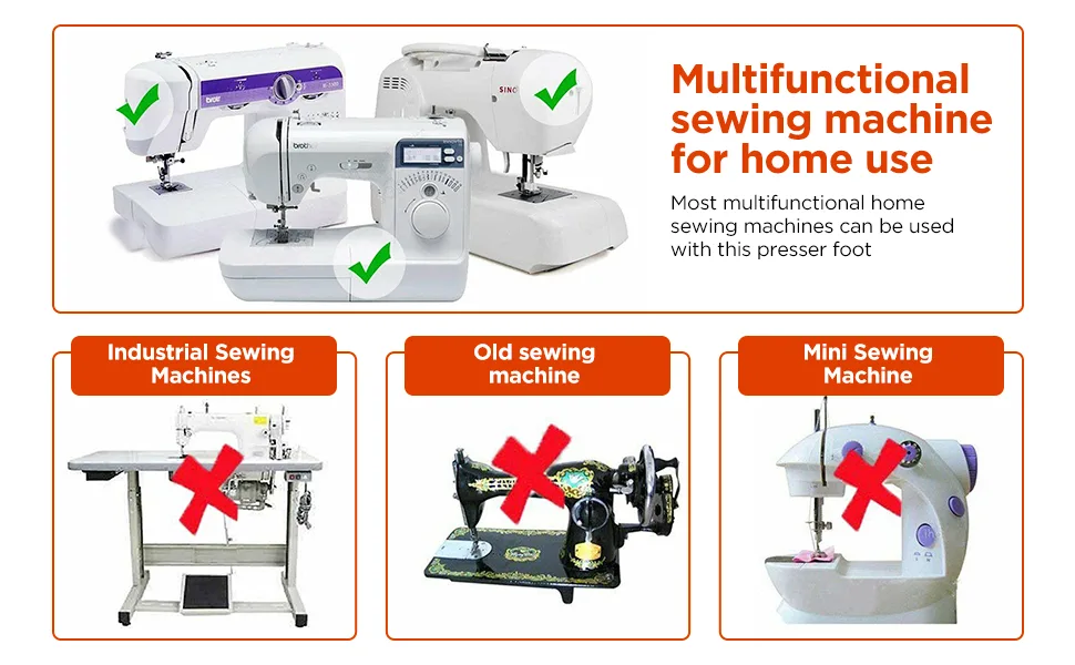 ONEVER Side Cutter Sewing Machine Presser Foot Feet Attachment Accessory for All Low Shank Singer Janome Brother, Overlock Machine Presser Foot Style 1 - side by side accessories