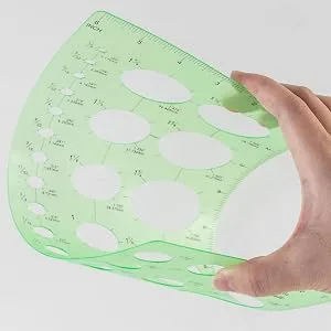 Pacific Arc Circles Template Guide, 40 Perfect Circles from 1/32 to 1 5/8 inch with Inch and Metric Graduations Small Circles - product information 4